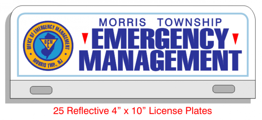 4" x 10" Reflective License Plates