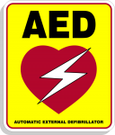 Reflective AED Decal 4 Inch